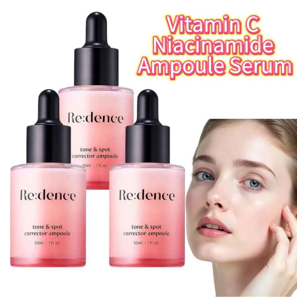 Sérum Ampoule de Vitamina C e Niacinamida 30ml, Corretor de Manchas, Hidratante, Leve, Iluminador, Alívio da Vermelhidão