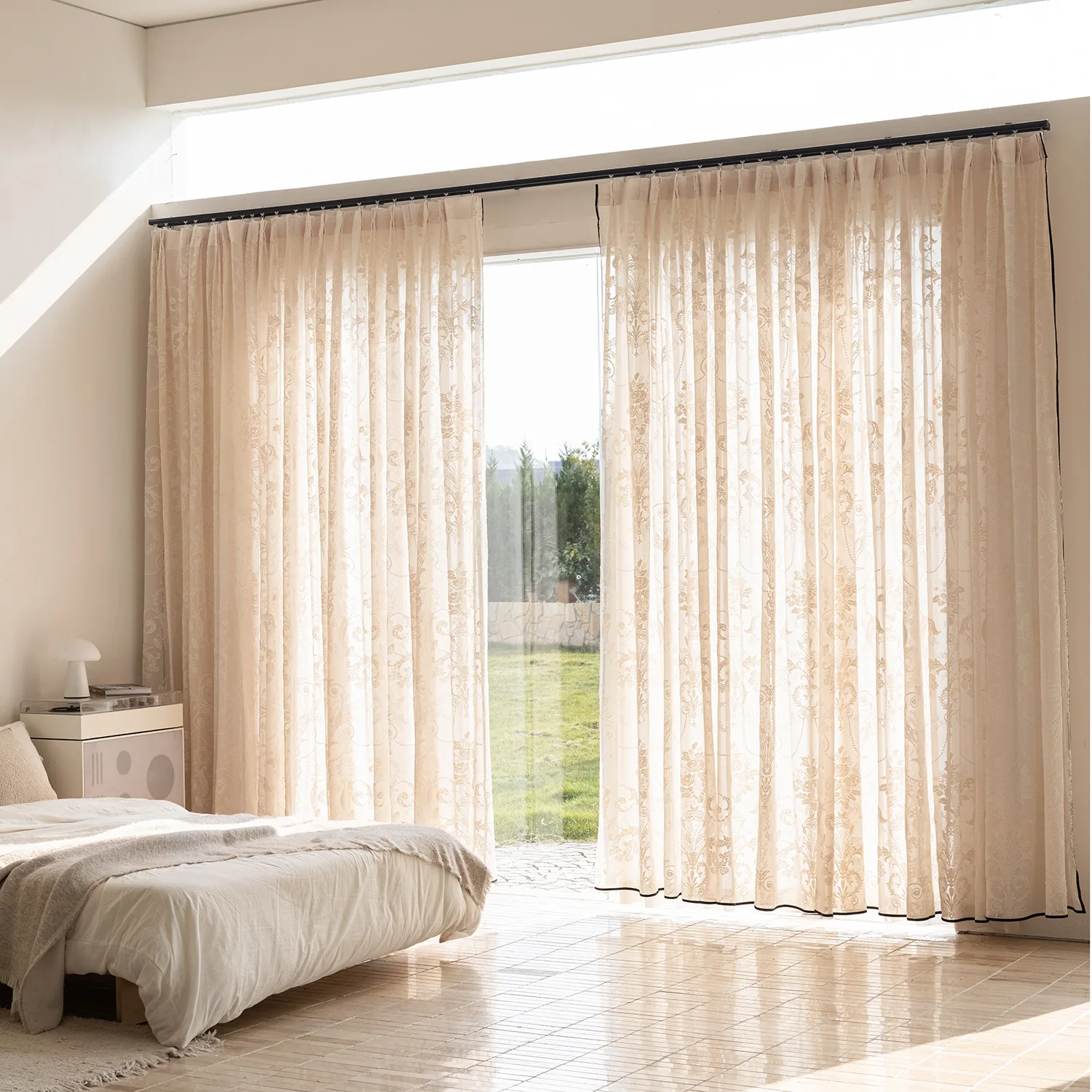 French Romantic Window Screens Curtains for Living Room Three-dimensional Window Screens Bedroom Balcony Gauze