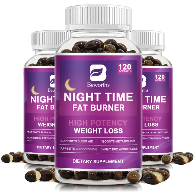 BEWORTHS Night Slimming Fat Burning Capsules Support Weight Loss Appetite Suppression Powerful Boost Metabolism for Men and male