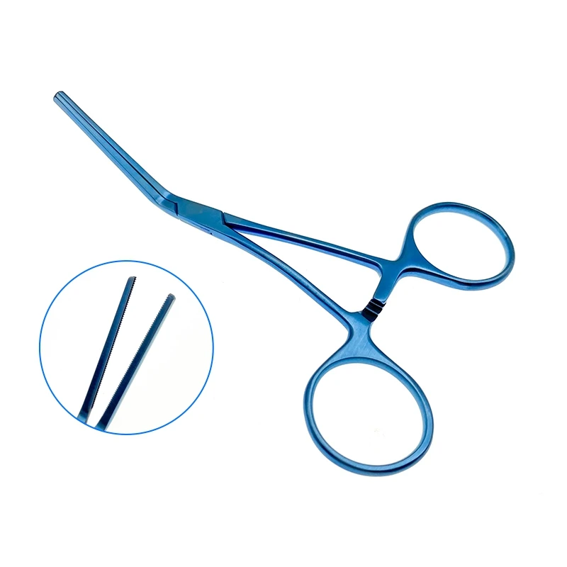 12.5cm Titanium Notched Vascular Clamp Forceps Neurosurgical Instrument