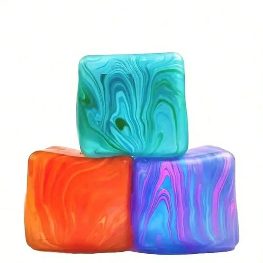 Nuevo Juguete Antiestrés de Imitación de Cubo de Hielo de Rebote Lento 2026, Equipo de Juego, Juguete Sensorial, Juguete Fidget Suave, Cubo