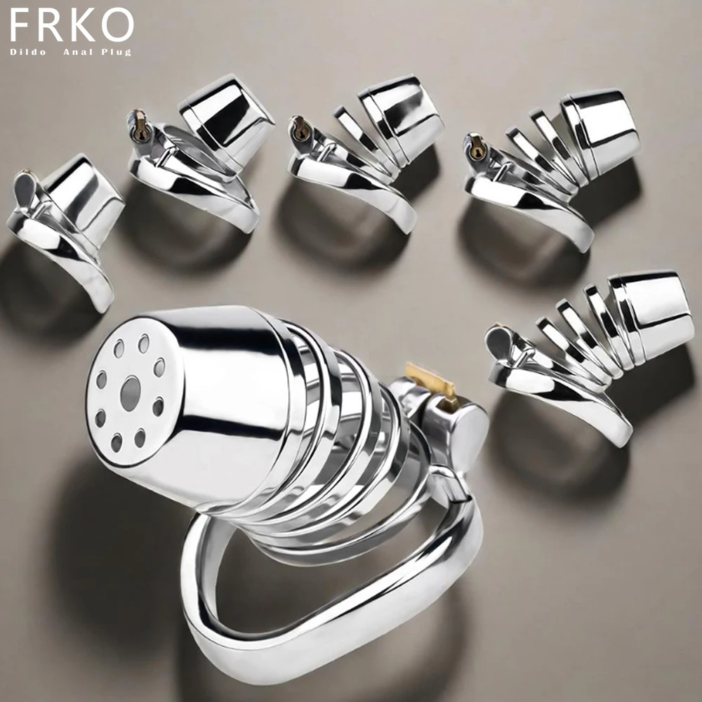 FRKO الرش شقة الرجال العفة قفص قوس القضيب الدائري قفل الديك مكافحة الهروب التدريب BDSM المثيرة لوازم Sextoy السفينة من الولايات المتحدة الأمريكية #1