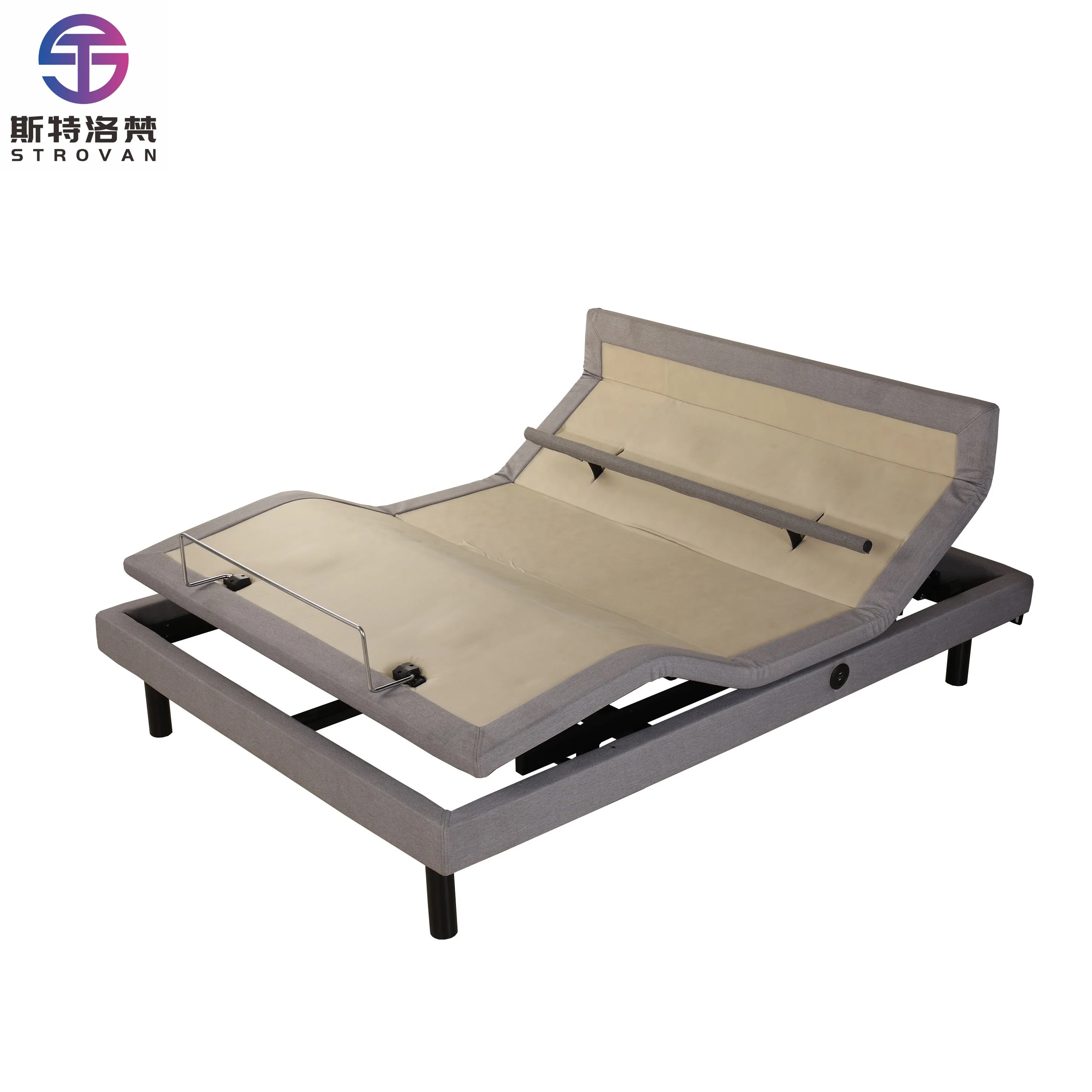 

Wireless Remote Control with Wall-hugger Foot Neck Lumbar Lift Adjustable Bed Base