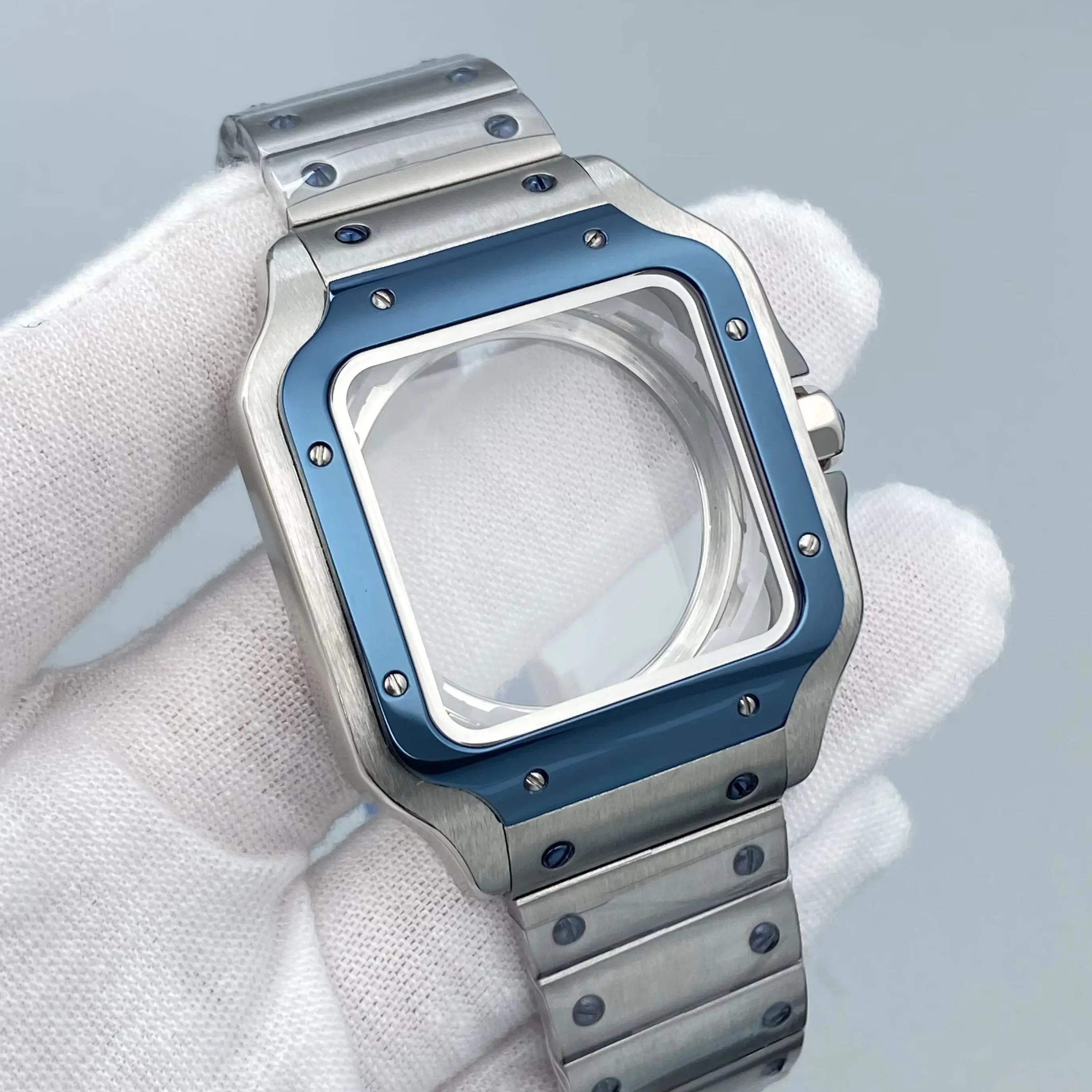 Zestaw kwadratowych kopert zegarków 38 mm z bransoletą ze stali 316L Pasuje do mechanizmów NH35/NH36/NH34 Zestaw do modyfikacji zegarka seiko