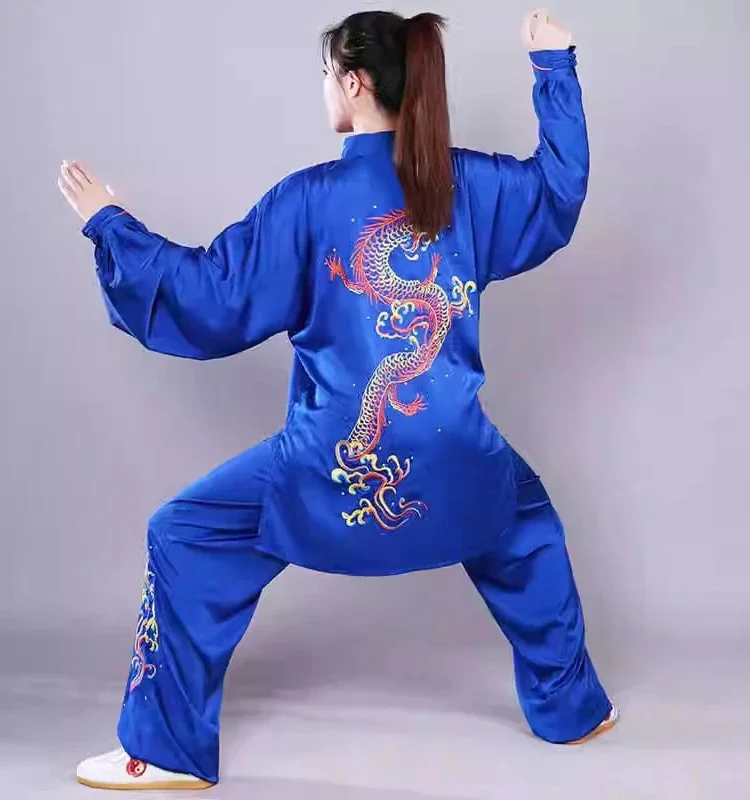 Tai Chi Clothes Kung Fu Martial Arts Uniform Competition Performance Clothing Embroidery for Men for Women Unisex 2023 New