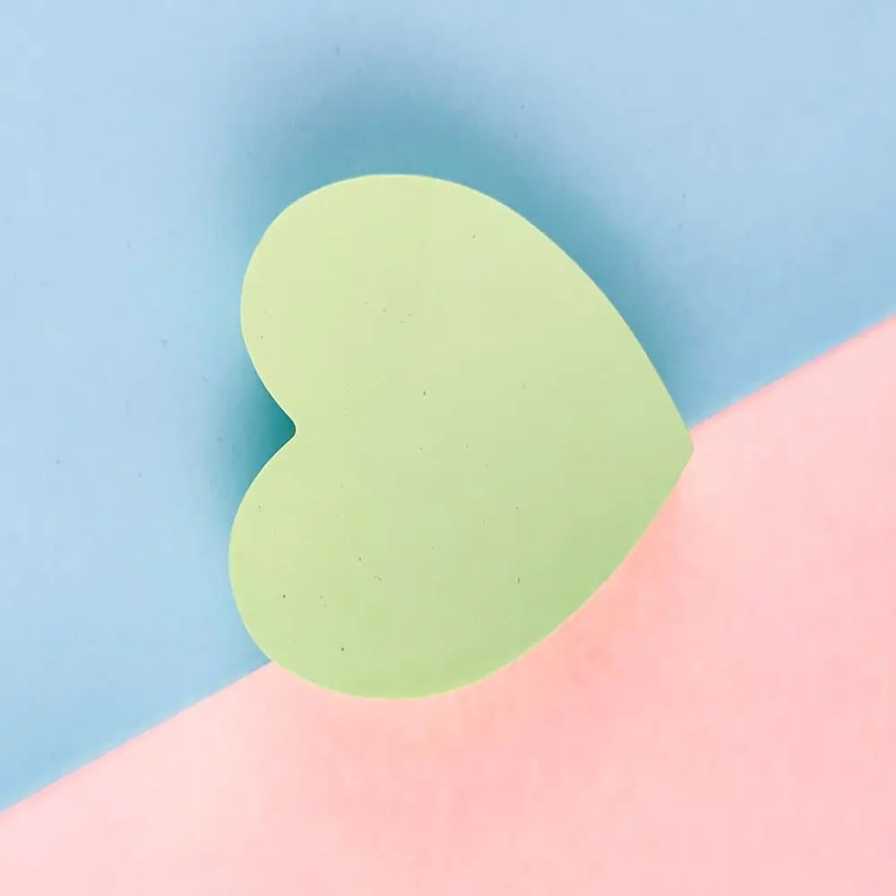 Staff Students Heart Shaped Sticky Notes Self-Adhesive 120 Sheets Memo Pad Candy Color Writing Pads Notepad Office Accessories