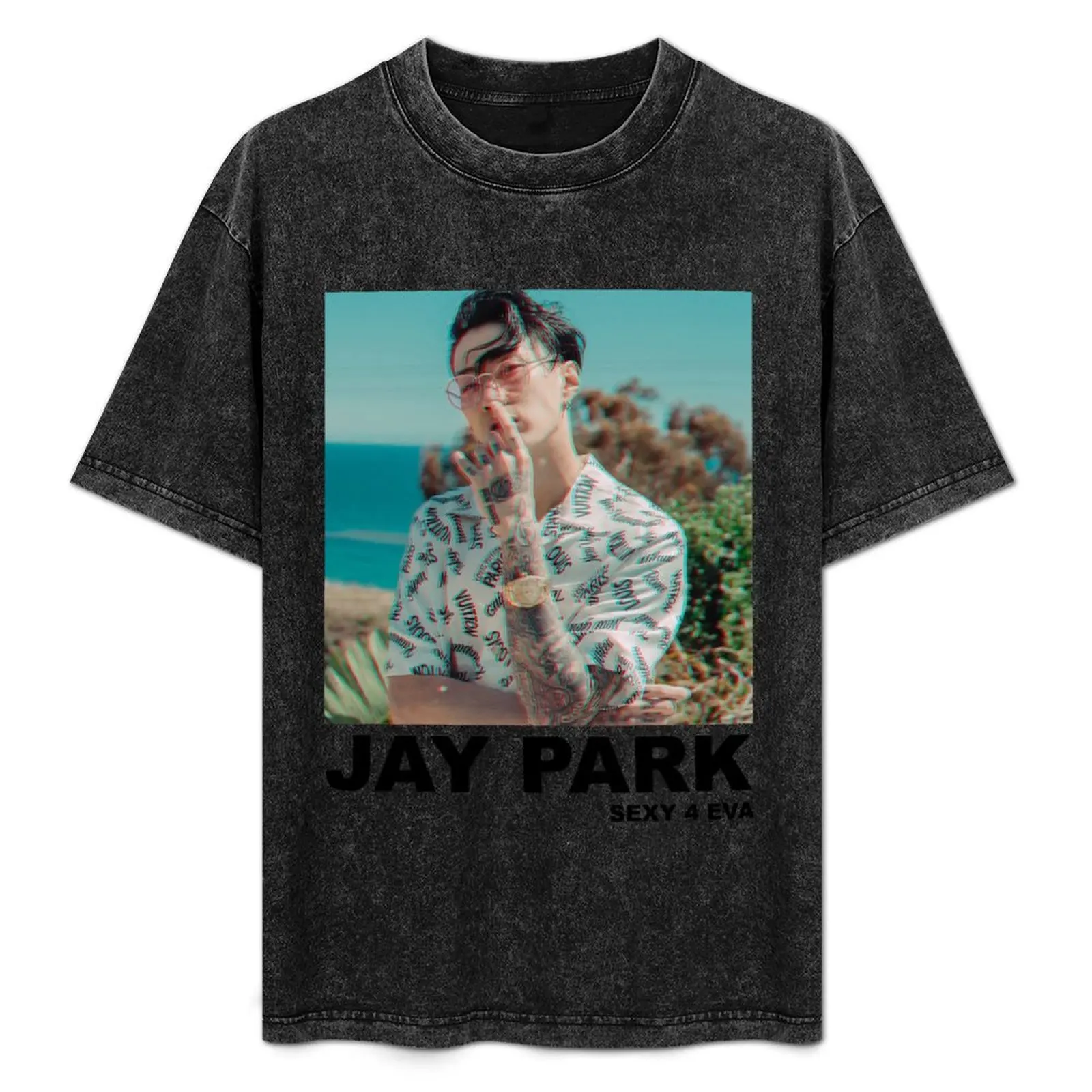 

Jay Park- Sexy 4 Eva T-Shirt Daily Wear Plain Short Sleeve Shirt