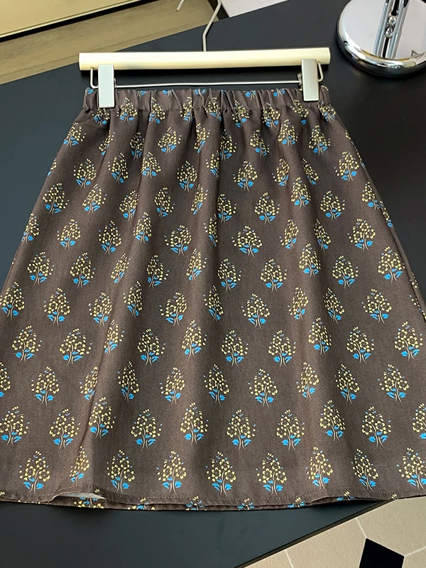 High-End Retro Floral Skirt Wo - огляд і ціна Midi Skirt Floral