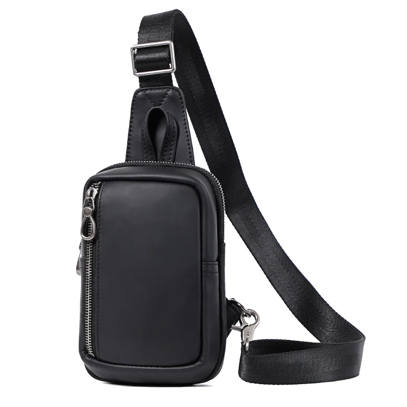 Mini Mens Shoulder Bag Genuine Leather Men Chest Bag Man Sling Crossbody Bag for Male 2022 Small Messenger Travel Phone Bag Pack