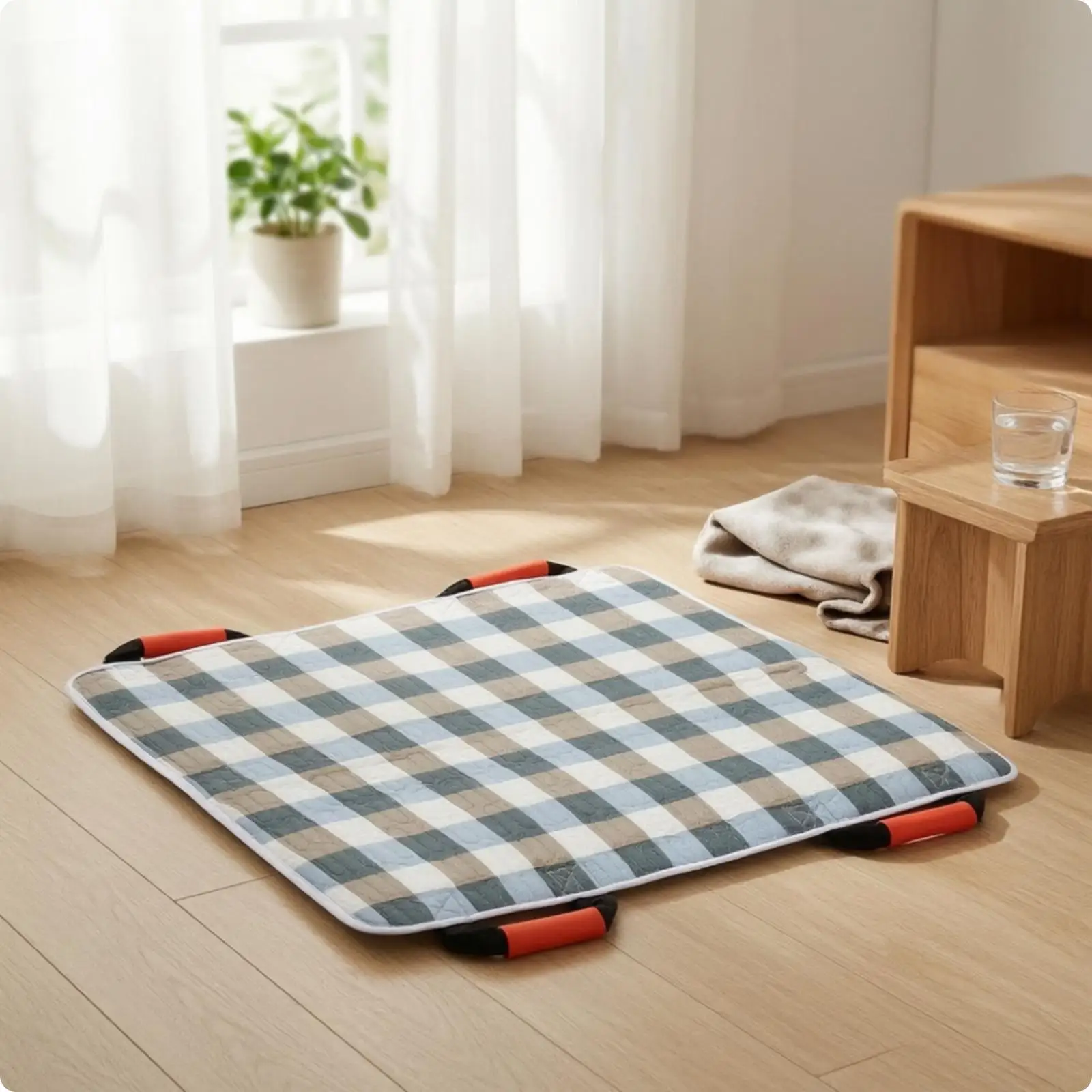 Repositioning Patient Transfer Pad with Handles Cotton Bed Slide Sheet for Caregiver Home Nursing Aid