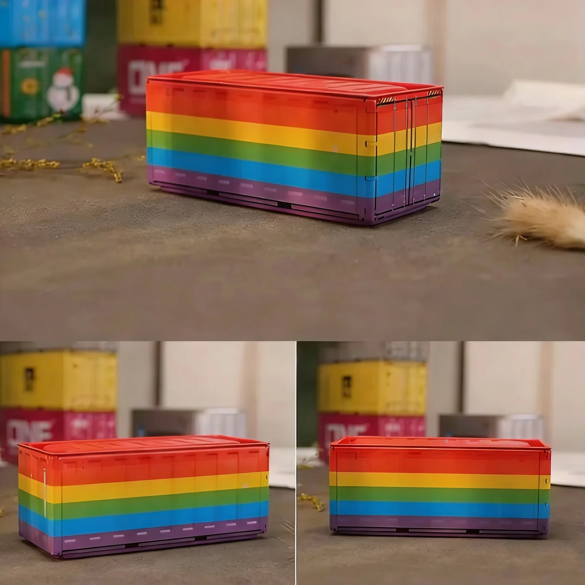 Compact Iron Storage Container - Creative Desktop Organizer, Office Supply Tube, Office Desk Organizer Metal Box