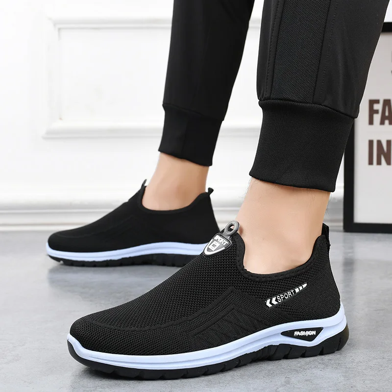 Zapatos de malla para Hombre, Zapatillas informales para exteriores, zapatos ligeros para caminar de verano para Hombre, Zapatillas de gimnasio, mocasines sin cordones para Hombre, Zapatillas para Hombre