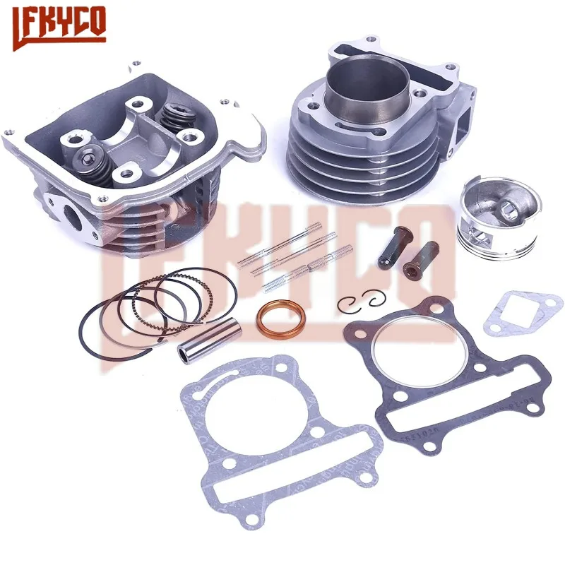 

80cc 47mm Bore Motorcycle Cylinder Head Assy Scooter Rebuild Kit for GY6 80CC 139QMB 1P39QMB Moped ATV Go-Kart UTV Engine Parts