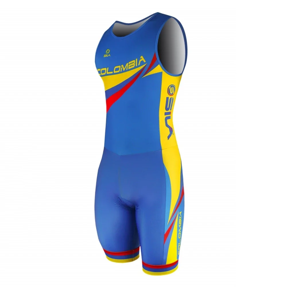 Sila 2020 Men Sleeveless Skinsuit Triathlon Jersey Cycling Clothing Bike Road Mtb Jersey Running Ropa Jumpsuit Maillot ciclismo