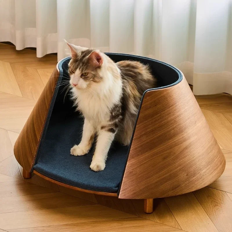 Flying saucer cat nest, multi-layer solid wood high-end cat sofa cat bed pet bed