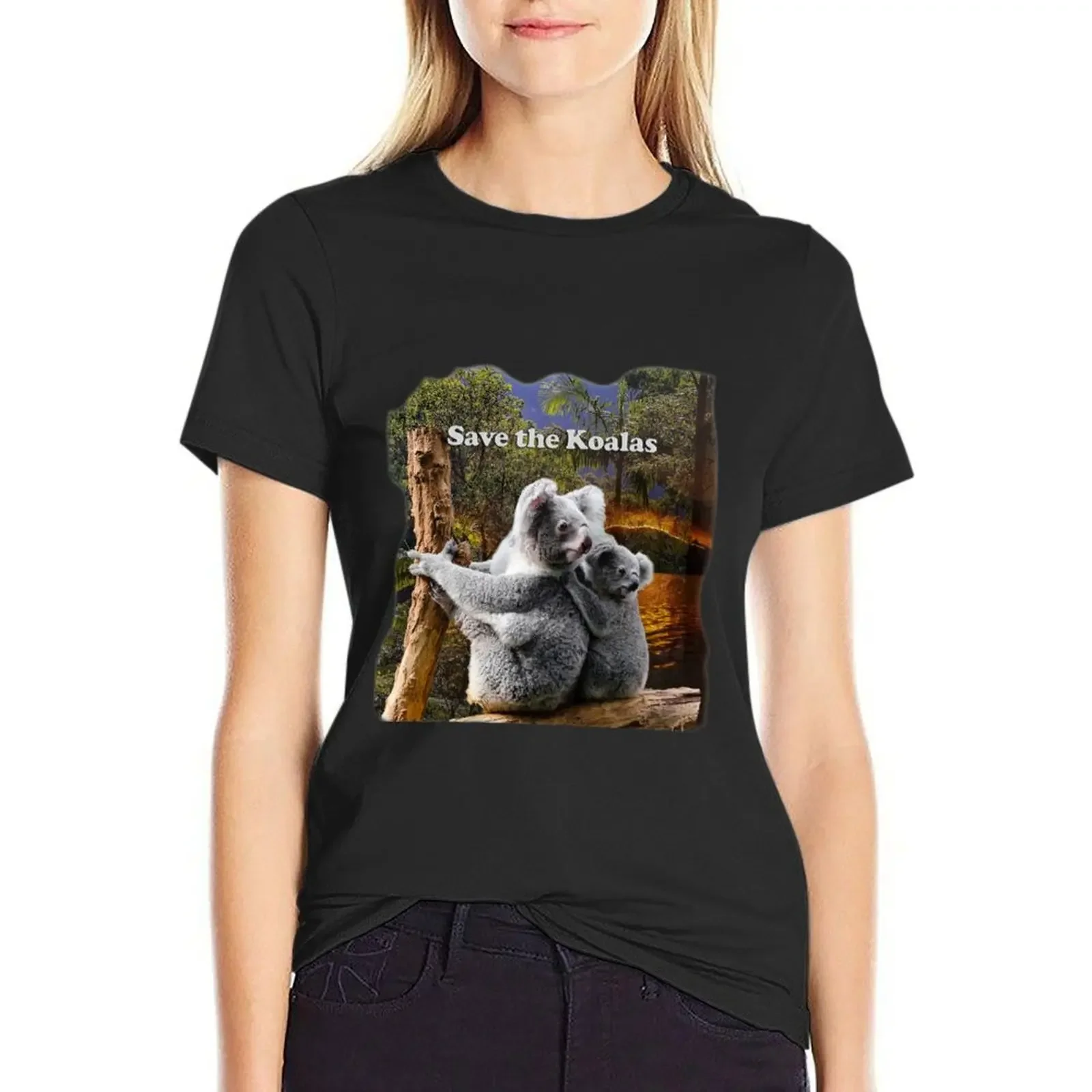 

Save the Koalas T-Shirt plus size tops kawaii clothes tops summer clothes tshirts woman