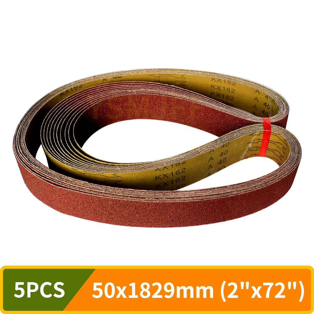 5 sztuk 1800x50mm akcesoria do szlifierek taśmowych 40-1000 Grit 2 "x72" ścierna taśma szlifierska do drewna miękkiego metalu szlifowanie polerowanie