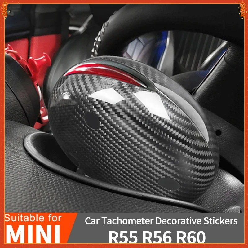 

For MINI R55 R56 R60 JCW Real Dry Carbon Fiber Tachometer Interior Modifications Personalization Accessories Decorative Stickers