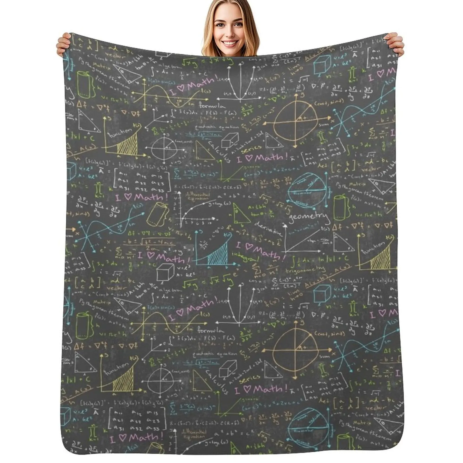 

Math Lessons Throw Blanket Cozy Napping Blanket Gift for Mom Dad