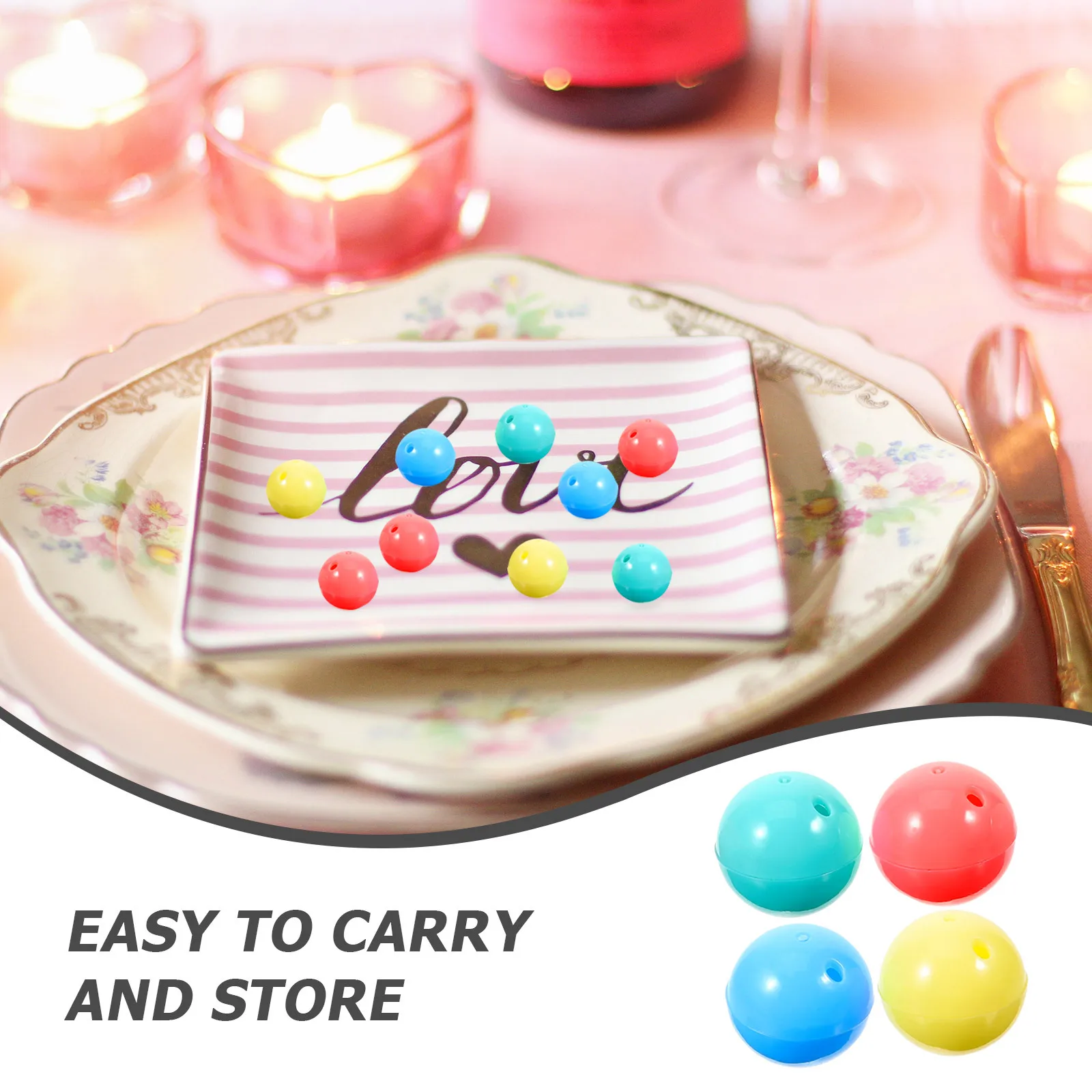 

20Pcs Vending Capsules Balls Empty Refillable Plastic Capsules Bulk Round Balls for Party Event Empty Ball for Party