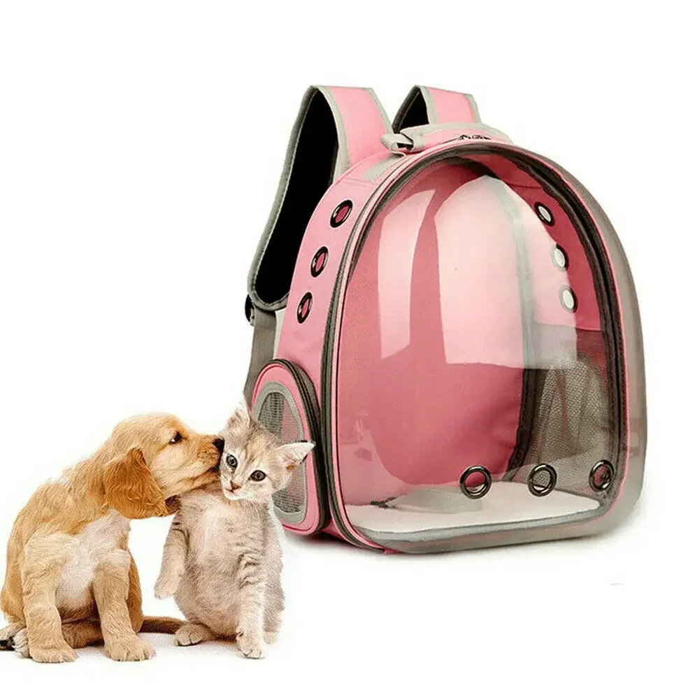 Beautiful Breathable Portable Pet Cat Puppy Carrier Bag Outdoor Travel puppy cat bag Transparent Space Pet Backpack Capsule