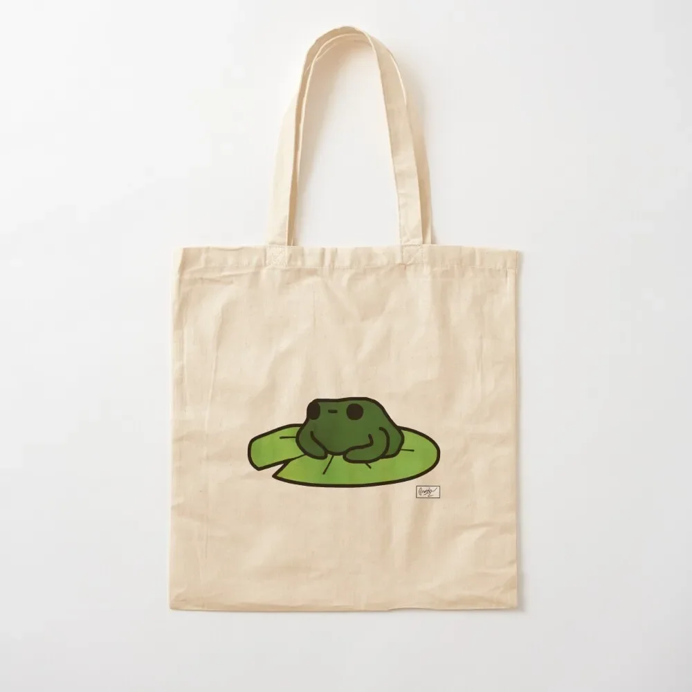 

Frog on Lilypad Doodle Tote Bag hand bag Lady bag ecological bags Women's shopping