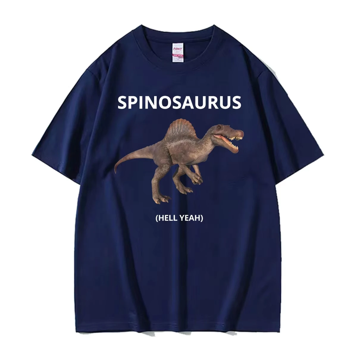 Spinosaurus Hell Yeah Dinosaurier Funny Meme T-shirts Men Women Fashion High Street Short Sleeve Tee Shirt Summer Cotton T Shirt