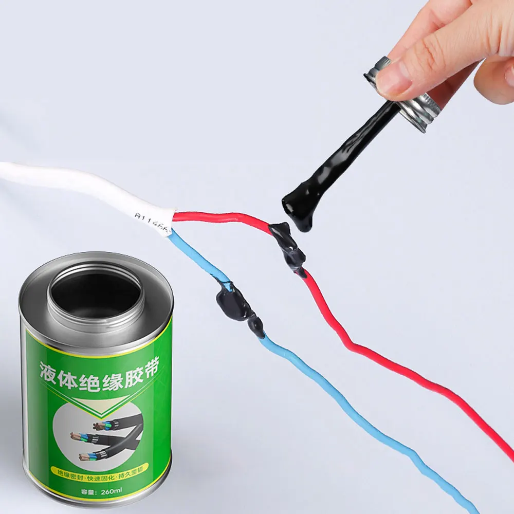 

HQ 100/260ml Liquid Insulating Tape Repair Rubber Electrical Wire Cable Coat Fix Line Glue Wide Range Liquid Insulation Rubber