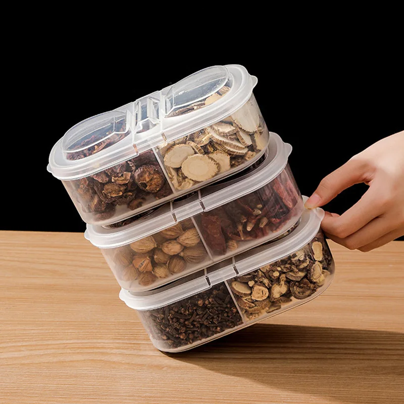 Spices Storage Box Kitchen Desktop Seasoning Jar Cabinet Drawers Organizer Moisture-Proof Sealing Box for Spices Tea Container