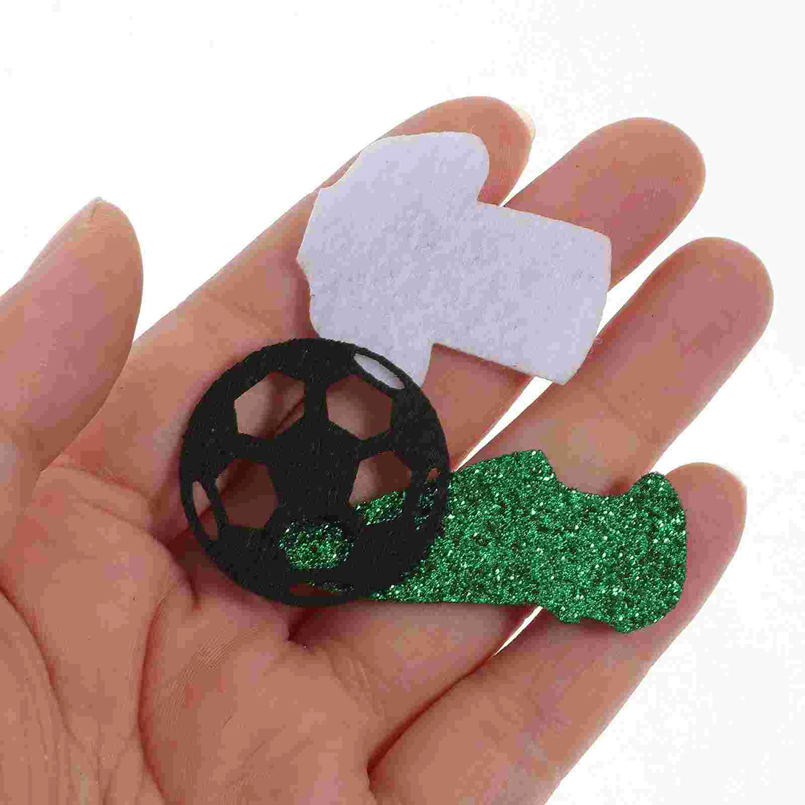 50 Pcs Bar Football Party Decor Decorations Sports Shoes Glitter Non-woven Glitters