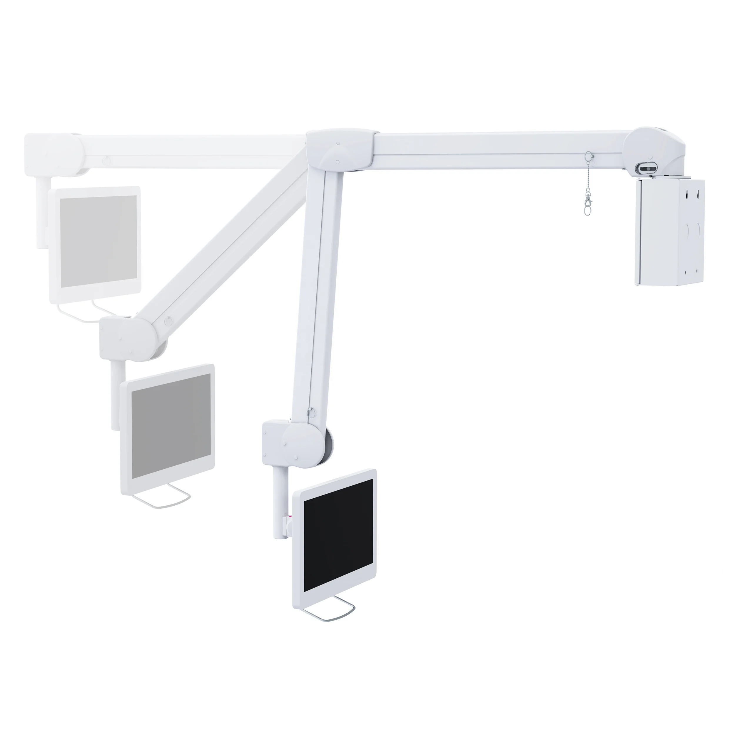 Supporto per monitor con braccio LCD ospedaliero con staffa per montaggio a parete Braccio sanitario per TV LCD Standard VESA 75 e 100 mm Max di