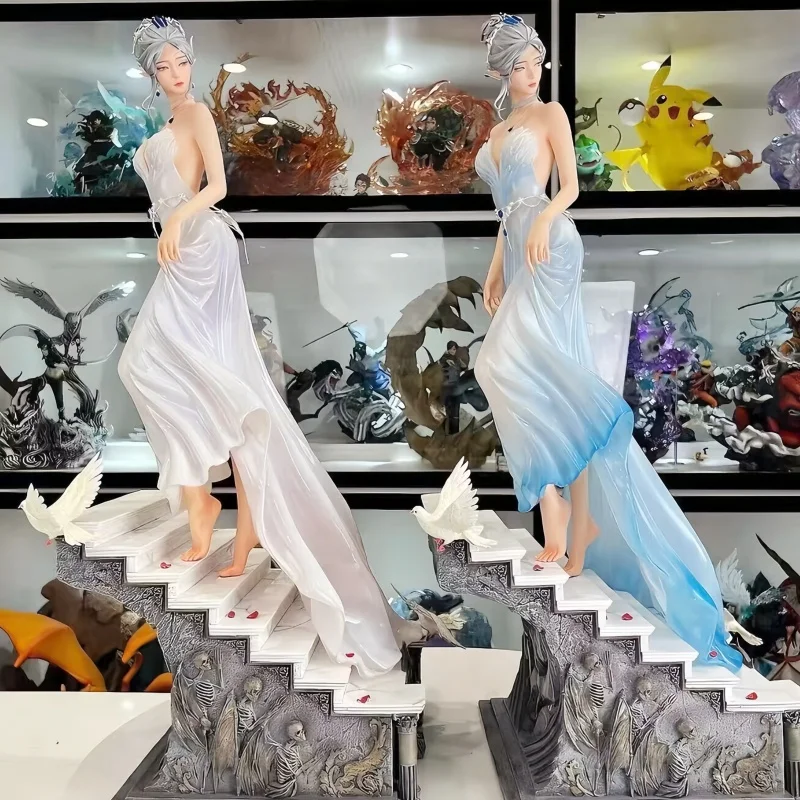 

New Ghost Blade Ice Princess Hai Qinyan Statue Looking Back Anime Figure Model Collector Art Display Gift