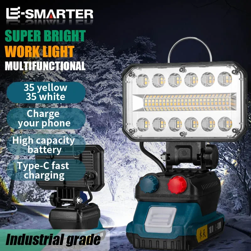 Multifunctional High-Bright Work Lights, Flood Lights, Electric Lights, Multi-Light Beads, Maintenance Lights Without Batteries