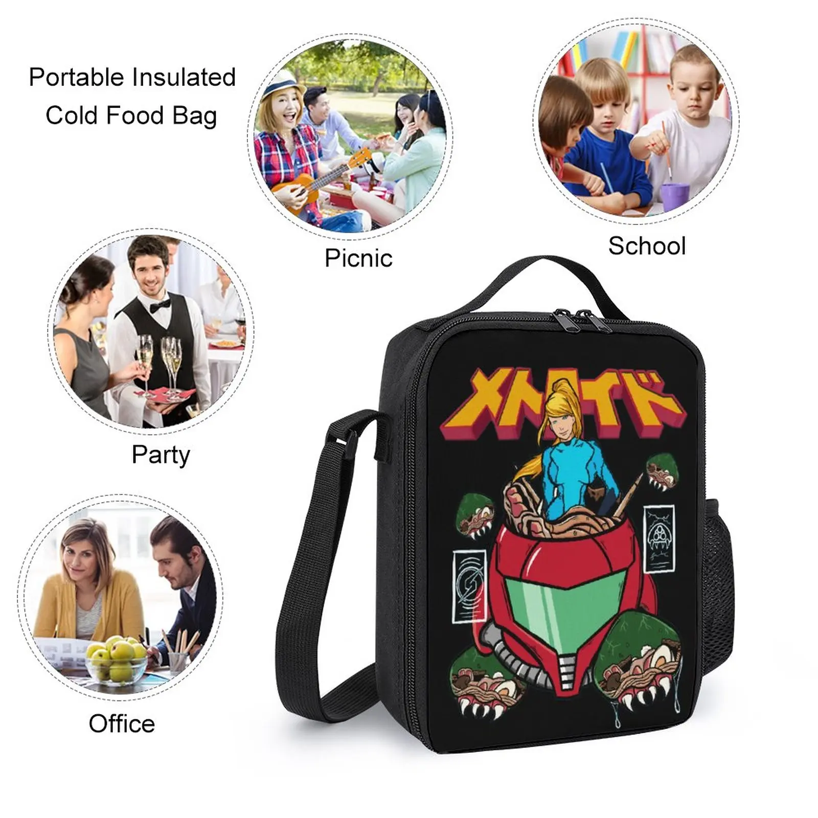 Metroidss Sushi Metroidss 3 In 1 Set 17 Inch Rugzak Lunch Tas Pen Tas Veilig Deken Roll Gezellige Sport Activiteiten Grappig Graphi