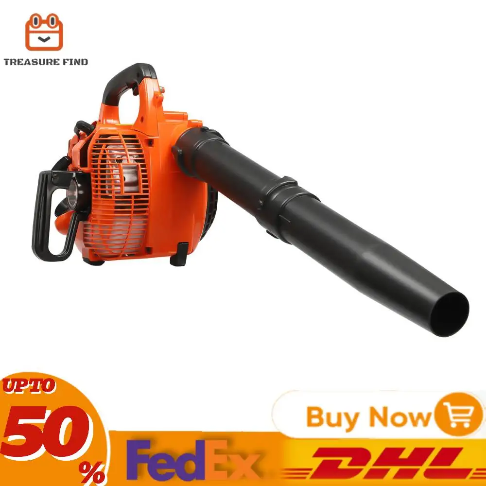 25.4cc 2 Stroke Heavy Duty Gas Handheld Leaf Blower Gasoline Blade Blower Shredder W/ Two Blower Tubes and Collecting Bag