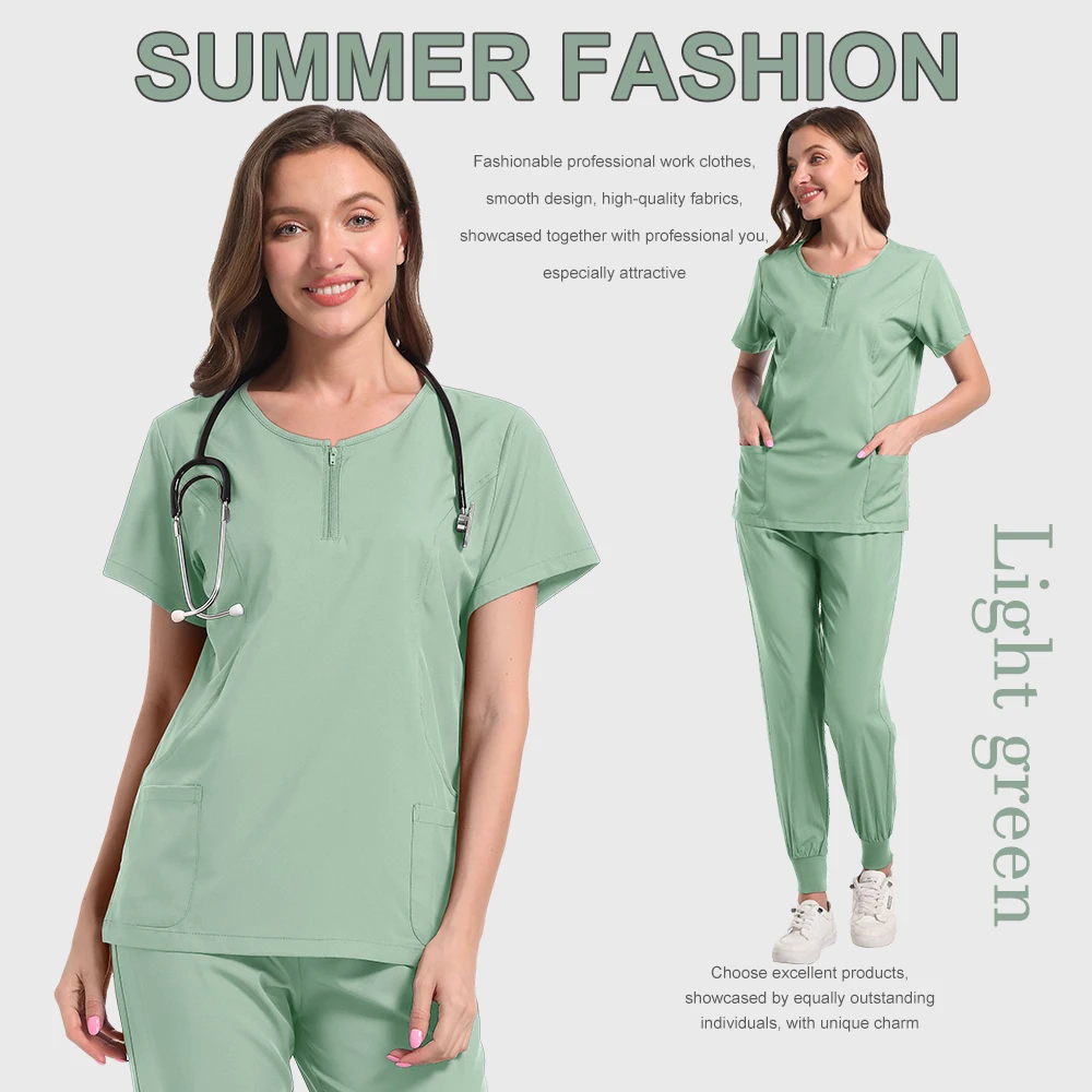 Medical Uniform Elastic Scrub Set Hospital Surgical Scrubs Tops Pants Nurse Nursing Workwear Doctors Clothes Medical Accessories