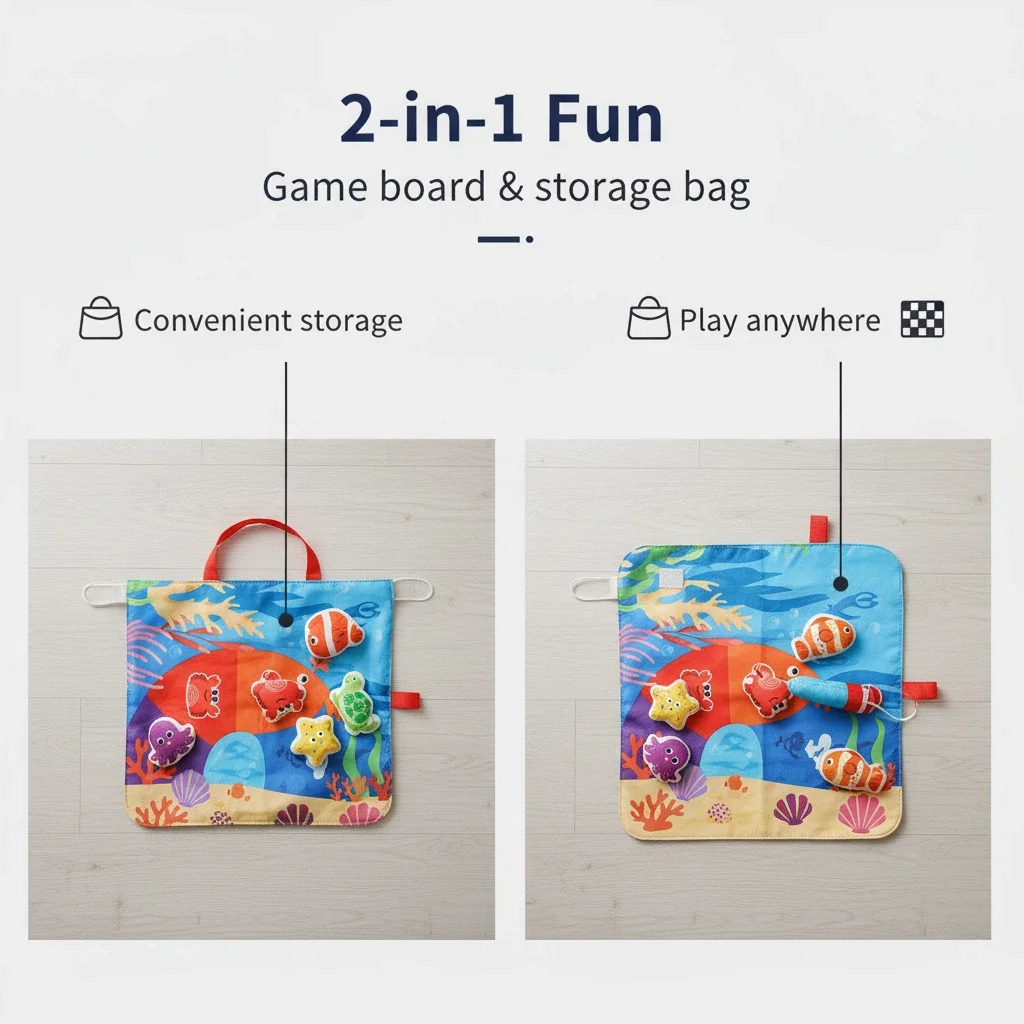 Montessori brinquedo de pesca das crianças macio engraçado tecido artesanato jogo de pesca brinquedo do bebê educacional educação precoce conjuntos tecido artesanato