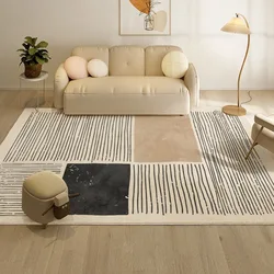 Minimalist Carpets for Living Room Line Art Bedroom Decor Bedside Carpet Thicken Soft Lounge Rug Large Area Plush Floor Mat