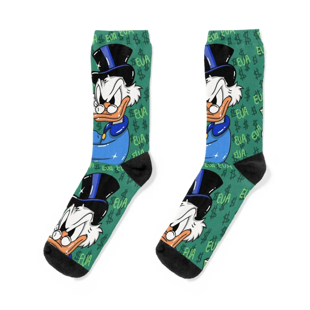 

Scrooge mcduck and Money Eva Kiseleva Socks Rugby gift sports stockings Men's Socks Luxury Women's