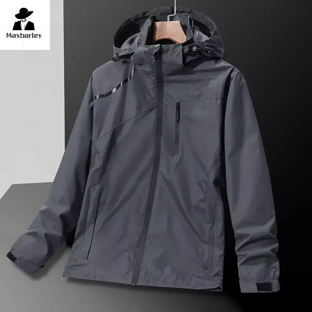 Camping Windbreaker Men Women Autumn Outdoor Casual Loose Breathable Waterproof Jacket Hiking Hunting Wear-resistant Hooded Coat
