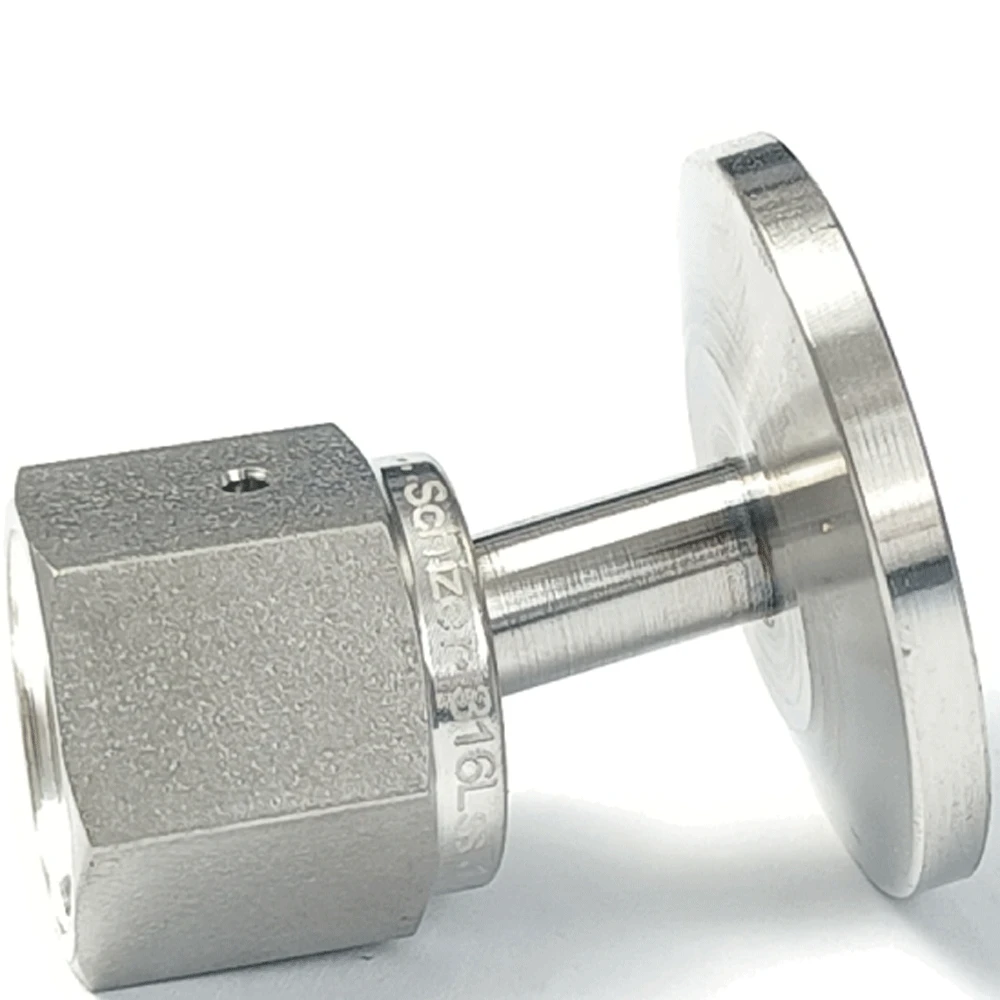 Kf/nw10/16/25/40/50 Vakuum flansch auf 1/4 "1/2" vco Stecker buchse sus316l Edelstahl rohr verschraubung verbinder kupplung – Detail 4