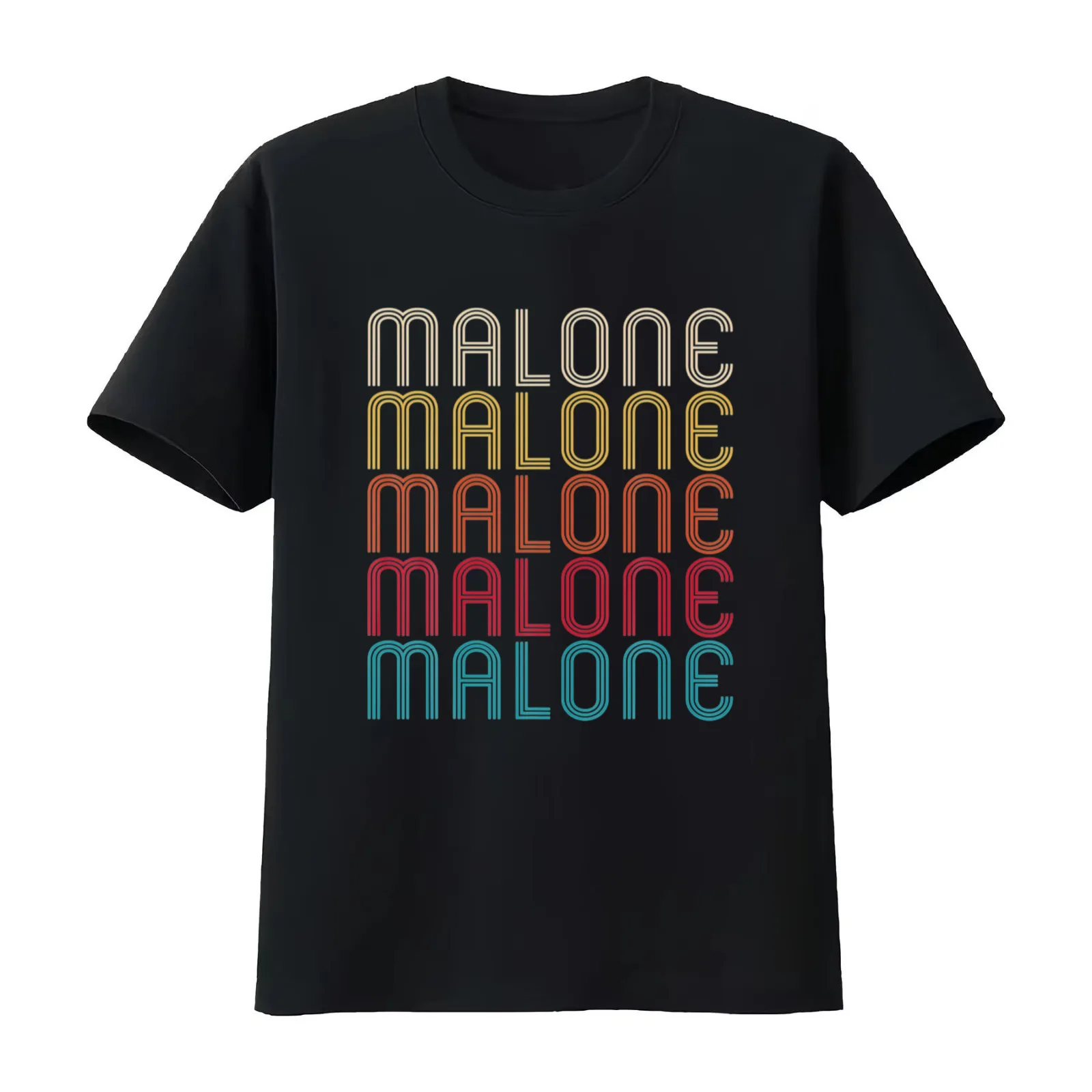 Malone Retro Vintage Style Name T-Shirt Summer Casual Cotton Tee Oversized Streetwear Tops Vintage Graphic Print 100% Cotton