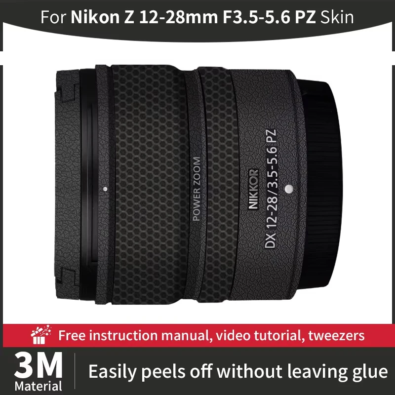 For Nikon Z DX 12-28mm F3.5-5.6 PZ Camera Lens Skin Nikon 12 28mm Skin Anti-scratch Camera Lens Sticker protective film