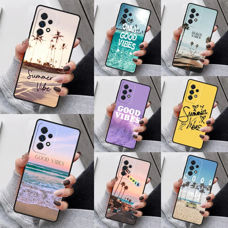 Beach Vibes Phone Case For Samsung Galaxy S23 S21 S20 FE S24 S22 Ultra Note20 S10 S9 S8 Plus A40 A52 A12 A13 A53