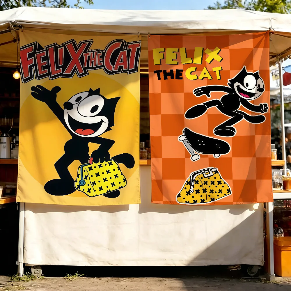 Cartoon F-Felix the C-Cat-S flag Wall Decor For Garden Party Living Room Home Bedroom Outdoor Tapestry Banner