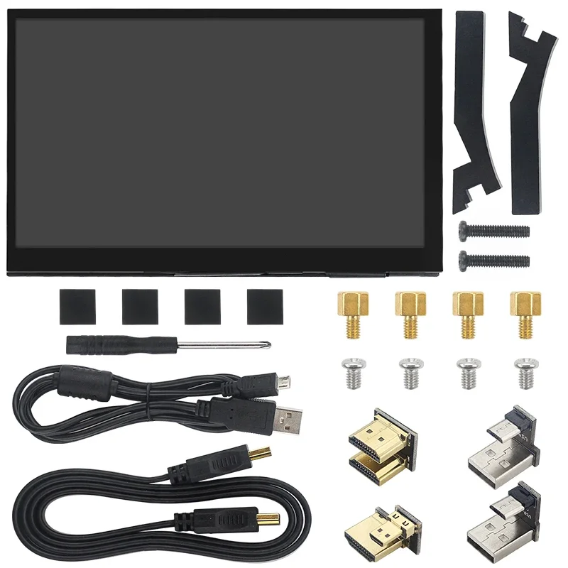 Imagem -06 - Lcd Display Compatível com Hdmi para pc Raspberry pi Touch Screen Ips 1024x600 Rpi 4b 3b Opi Aida64 pc Tela Secundária hd