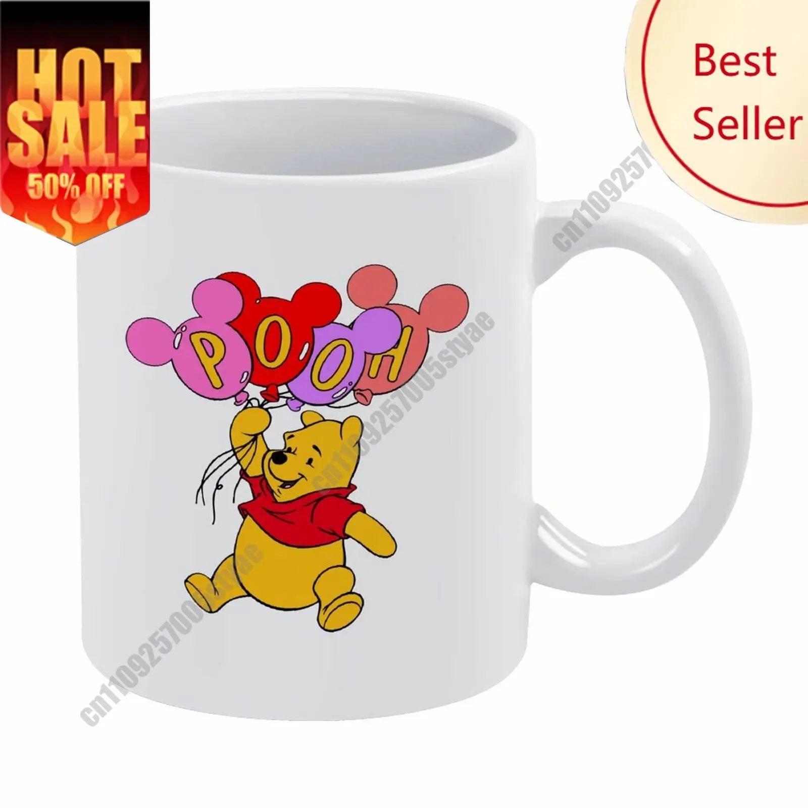 

Winnie The Pooh Mug Disney Cartoon Customization Upload Your Own Image Logo Text Coffee Cup Holidays Birthday Ceramic Cup