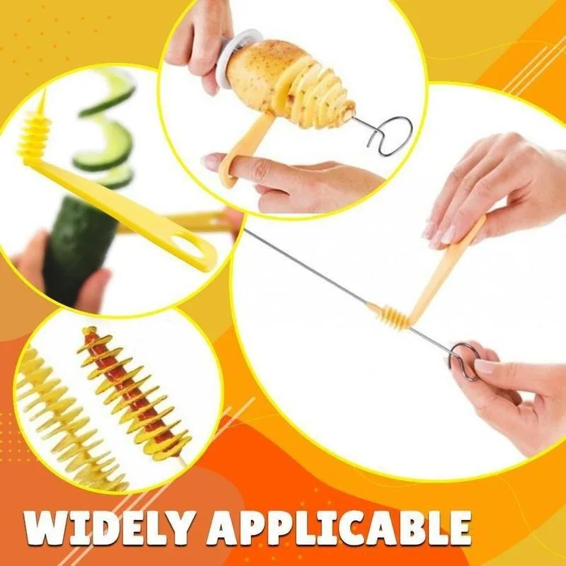 6pcs/Set Potato Spiral Cutter Cucumber Slicer Kitchen Accessories Vegetable Spiralizer Spiral Potato Cutter Kitchen Gadgets