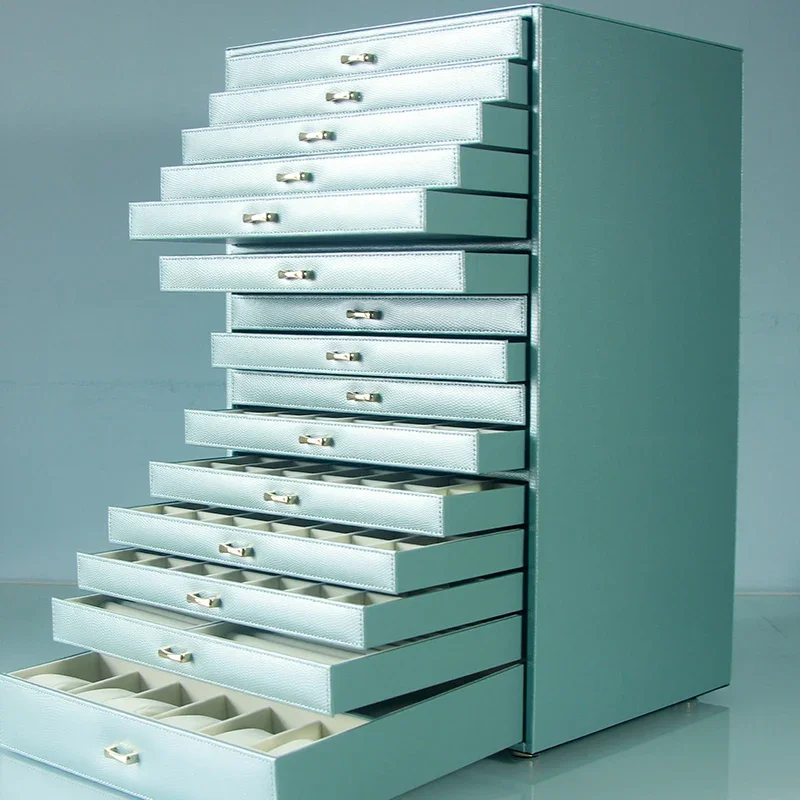 Extra Large Jewelry Organizer with 15-drawer Collection Box for Rings Earrings Necklaces Watches Storage for Anniversary Gift