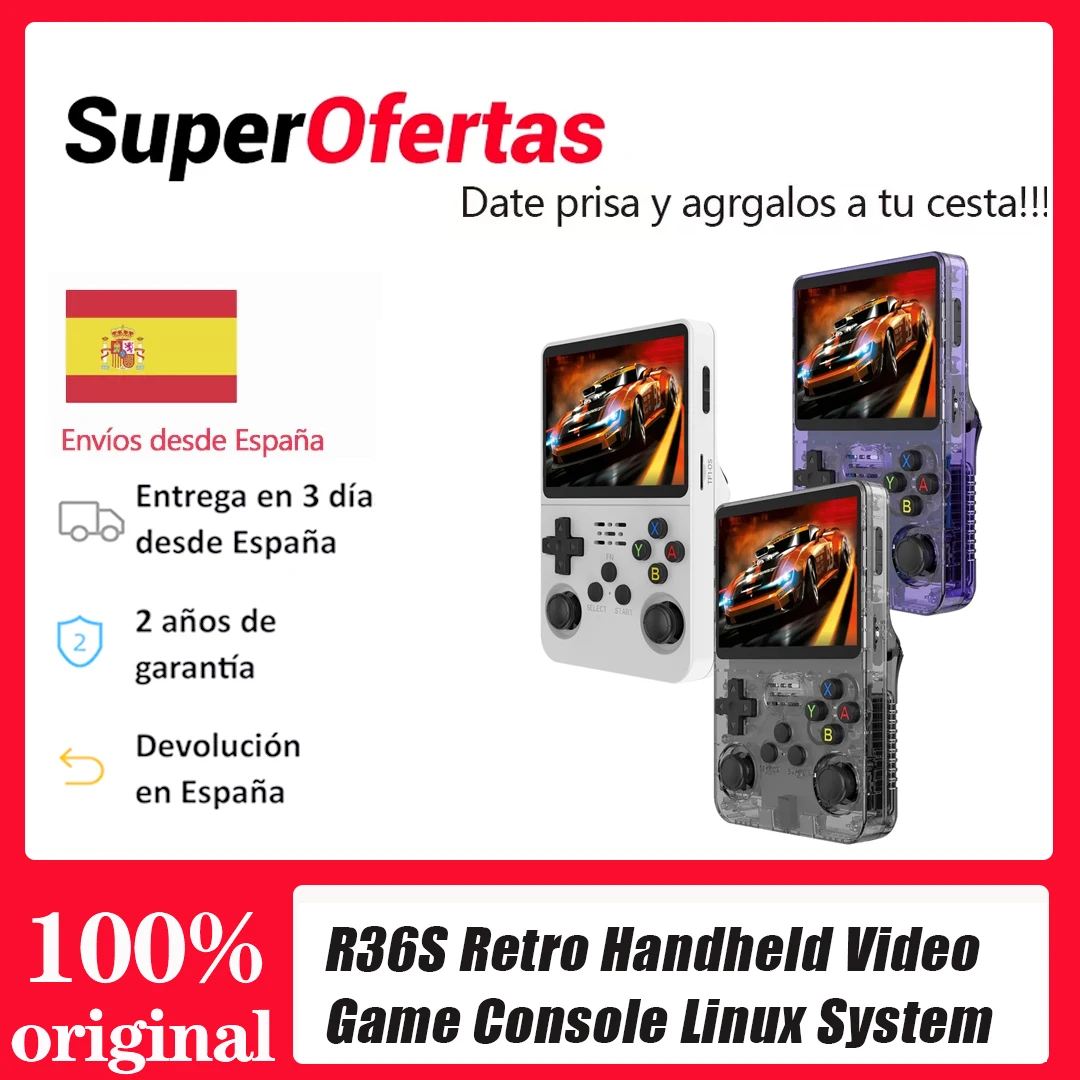 R36s retro handheld videospiel konsole linux system 3,5 zoll ips bildschirm tragbarer taschen video player r35s 64gb spiele